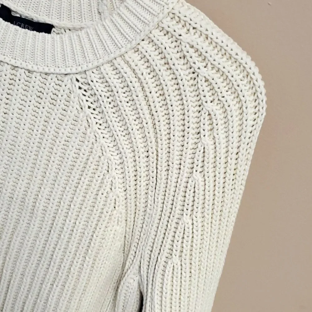 ‎J. CREW Ribbed Crew Neck Chunky Sweater - Size X-Small (NWT)